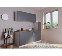 respekta KB180WG - Blocco da cucina mini singolo, 180 cm, colore: Bianco/Grigio