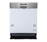 Respekta Lavastoviglie Semi-Integrata 60 cm, Lavastoviglie da Incasso con 6 Programmi, Partenza ritardata, 12 Coperti, Display LED, GSP60TIDM