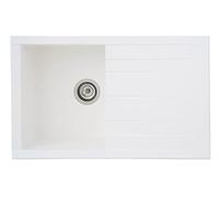 Lavello Cucina Incasso Granito Mineralite 80 x 50 Bianco respekta Houston