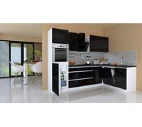 Respekta Lorena - Angolo cottura in legno, 280 cm, colore: Nero