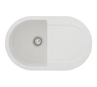 Lavello Cucina Lavandino Granito Lavabo IN 79x50 Bianco respekta By Shock
