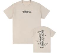 Respeto T-Shirt En Coton À Manches Courtes, Unisexe, Style Y2K, Style Hip-Hop, Chanteur Tate McRae, col RAS Du Cou, pour Homme Et Femme, Tailles XS À 3XL-Black||XS