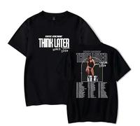 Respeto T-Shirt Tate McRae The-Think-Later World Tour T-Shirt Unisex Harajuku O-Collo Camicia A Maniche Corte T-Shirt in Cotone Fan Regalo XS-3XL-Black||M