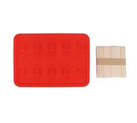 Respice Finem Macchina per ghiaccioli per gelato a 10 celle con 50 bastoncini per uso domestico Bianco (Rossa)