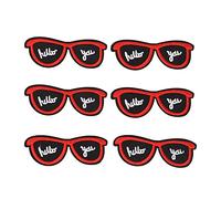 Respice Finem Toppa ricamata in stoffa fai-da-te con design a forma speciale per jeans cappelli borse giacche camicie - Adesivo decorativo applique a colori di alta qualità (Montatura per occhiali