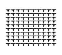 Respicefinem 100pcs 4 7 Hose Connector Tee Connector Fittings Easy To Install Made of Plastic for Versatile Watering Needs in Gardens Farms Lawns Greenhouses A