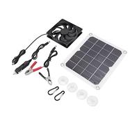 Respicefinem 10W 6V Solar Panel Fan Kit High Speed 3000 RPM Solar Exhaust Fan for Greenhouse Home RV Pet Cooling Portable Silicon Plastic Solar Fan Set