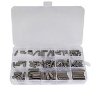 Respicefinem 140 Pieces Professional Parallel Drive Shaft Key Set Kit, Round Ended Key Pulley Keyway Key Forling Keys for Fixed Gear Shaft