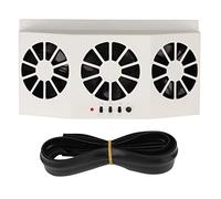 Respicefinem 15W SOLAR ARITE A SOLARE Ventilatore per auto a 3 fori Circulation Veicolo Ventile Premium Materiale Expels Gas Heachs Keeps Doubles Facile da installare per la (White)