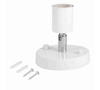 Respicefinem 1pc E27 moderno assolo vintage a parete a parete montato per lampada a parete bulbo presa a 180 ° rotazione (White)