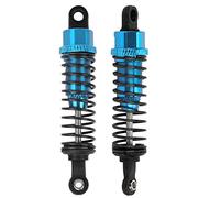 Respicefinem 2 Pezzi 1/16 RC Ammortizzatore in Metallo per Auto 70mm Blu Ammortizzatore RC con Molle ad Alta Elasticità per Guida Stabile su Strade Accidentate Accessorio RC
