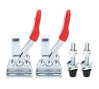 Respicefinem 2 Set Toggle Clamp Quick Release Horizontal Anti Slip Hand Tool Ideal for Woodworking Home Decoration And Equipment Installation With Plastic Cover Handle