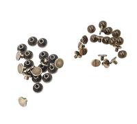 Respicefinem 20 Sets/PacksFlat head rivets Flat Head Copper Screws Nuts Nails Rivets Leather Cap Accessories (5mm) DIY Repair (5 mm)