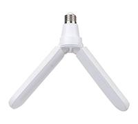 Respicefinem 22W E27 185-265V LED Foldable Super Bright Lamp With 2 Blades Fan Light For Warehouse Garage Home Use Cold White (Luce fredda)