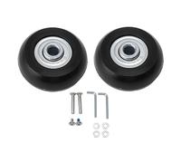 RESPICEFINEM 2pcs Ruota per incantatore Vernice Sostituzione ruote girevoli in gomma muto con cuscinetti 50 mm x 18 mm per silenziosi kit di riparazione di bagagli da viaggio lisci (40 mm x 18 mm)