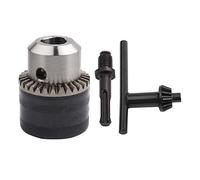 RESPICEFINEM 3.0-16mm 1/2-20unf Drill Chuck Adattatore Kit Key Tasto di trapano con adattatore a gambo rotondo e ideale resistente per le attività di fresatura e perforazione