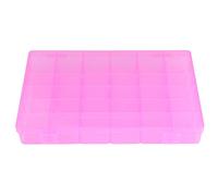 Respicefinem 36 slot slot in plastica rosa Orecchini in elastica della scatola di stoccaggio ideale per l'organizzatore per la casa Safe Materia non inodolette regolabili (Pink)