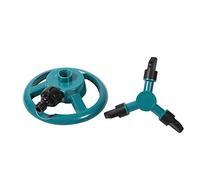 Respicefinem 360 Degree Fully Circle Rotating Watering Sprinkler Irrigation System with 3 Nozzle Pipe Hose ABS Material Safe Reducing Water Usage
