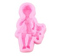 Respicefinem 3D Silicone Fondant Cake Decorating Tool for Baking Featuring Baby Girl and Boy Patterns Ideal for Creative Chocolate and Sugarcraft Decor A Pink Option for Boy Themed (Girl)