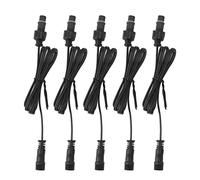 Respicefinem 5 Pcs 3.3ft Deck Light Extension Cable With 2 Pin IP67 Waterproof Male Female Connector Ideal For Outdoor Garden Lights Road Lighting And Led Lands