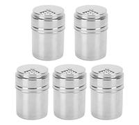 RESPICEFINEM 5 pcs bottiglia di stagione in acciaio inossidabile shaker con copertura rotante Gadget da pratica per re e attività all'aperto come il campo