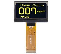 Respicefinem .54in Modulo di Visualizzazione LCD 128x64 Risoluzione (MRC128-2 Yellow) con Kit Accessori a 24 Pin SSD1309 Display Intuitivo Trasparente Fai - Te Flessibile