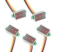 Respicefinem 5pcs 0,36 pollici a LED rosso tubo digitale mini voltmetro ideale per misurare la tensione CC in vari circuiti elettronici con protezione inversa a bassa potenza ad