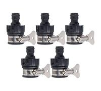 Respicefinem 5pcs Attatore Connettore a Rubinetto Universale per Tubo Giardino e Cucina Fit 14 a 24 mm in Gomma e ABS con Testa di Connessione 16 mm