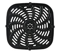 Respicefinem 8qt Air Fryer Replacement Tray Non Stick Grill Pan with Rubber Bumper and Perforated Design for Cooking