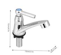 Respicefinem ABS Plastic Single Cold Faucet And Elegant For Bathroom Basin And Kitchen Sink With G1/2 20mm Thread Connection And /4 Turning Opening And Closing (One word G1/2)