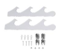 Respicefinem Acrilico 3 Tier Mounted Sword Stand Robusto E Forte Per La Casa Soggiorno Camera Da Letto Negozio Decorazione Dell'ufficio (1 coppia trasparente)