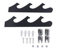 Respicefinem Acrilico 3 Tier Mounted Sword Stand Robusto E Forte Per La Casa Soggiorno Camera Da Letto Negozio Decorazione Dell'ufficio (Black 1 coppia)