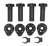 Respicefinem Adjustable Cabinet Feet Plastic Material With Polygonal Base Design And Four Hole Positioning Ideal For Cupboards Closets And Various Home Furnitures In B