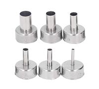 Respicefinem Attacco ugello per pistola termica Set 6 pezzi Acciaio inossidabile resistente alle alte temperature per l'uso in stazioni di saldatura e rilavorazione