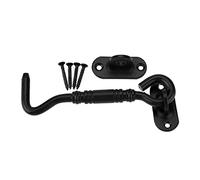 Respicefinem Black Color 201 Stainless Steel Cabin Hook And Eye Latch Lock A Solid Resistant And Long Lasting Option For Shed Gate Door And Window