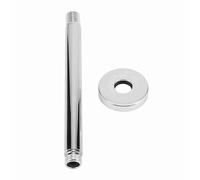 Respicefinem Ceiling Mounted Stainless Steel Shower Arm Pipe With Chrome Plated Finish For Elegant Bathroom Decor Suitable For Contemporary Bathrooms Rain Shower Head Extension 6 I (20.3cm/8in)