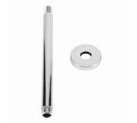 Respicefinem Ceiling Mounted Stainless Steel Shower Arm Pipe With Chrome Plated Finish For Elegant Bathroom Decor Suitable For Contemporary Bathrooms Rain Shower Head Extension 6 I (10inch)