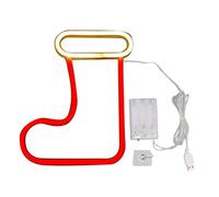 Respicefinem Christmas Boot Neon Sign Light Safe Low Voltage Energy Saving LED Wall Decor Light for Weddings Bachelor Parties Bridal Parties Birthday Parties and Other Celebration
