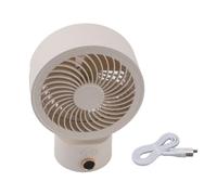Respicefinem Circulator Desk Fan Fan portatile USB la per tavolo oscillante ricaricabile con timer 4H ideale per l'ufficio di campeggio di viaggio domestico con oscillazione (Beige)
