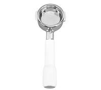 Respicefinem Coffee Portafilter 58 mm Ideal for Home Coffee Shops Bottomless Handheld Design with Aluminium Alloy Construction and Stainless Steel Filter Basket for Consistent Deli (White)
