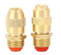 Respicefinem Copper Lawn Sprinkler Misting Water Nozzle Durable Adjustable Design Ideal For Fountain Atomization Roof Cooling And Small Area Irrigation 2 Pieces G1/2 F