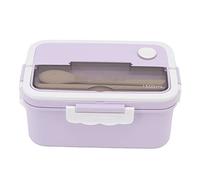 Respicefinem da 1500 ml di calore in plastica in plastica per pranzo portatile con bacchette e cucchiaio ideale per gli studenti con design compartimentale resistenza di calore (Taro Purple)