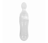 Respicefinem da 90 ml silicone bambino bambino che nutri bottiglia e per alimentare cereali alimentari freschi e altri cibi semifluidi gialli (Bianco)