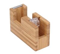Respicefinem Desktop Tape Dispenser Wood Adhesive Roll Base Stationery Tool Ideal For Office And Writing Desks Compact Portable Easy To Operate With High Hardness And Corros