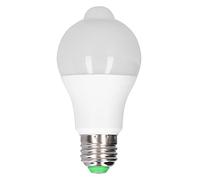 Respicefinem e27 lampadina a led con pir detector di movimento PC paralume per case tedesche ideali per corridoi camere da letto corridoi da 85 a 265 V con buona li (Pure White Light 6000-6500k)