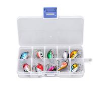 Respicefinem Esche Artificiali Swimbait Esche Artificiali Realistiche con Materiale Plastico per la Pesca in Acqua Dolce e Salata in Fiumi Mari Laghi Bacini Stagni 10 Pezzi