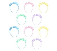 Respicefinem Fasce Di Buon Compleanno 10 Pezzi In Plastica Premium Con Colori Vivaci E Resistenti Ideali Per Feste Di Compleanno Bambini Con 5 Colori Diversi Facili Da Fissare E Comode