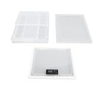 Respicefinem Frigorifero con serratura in plastica, multifunzionale, comodo armadietto per alimenti con serratura, con eccellente materiale plastico e codice di combinazione a 3 (Cornice bianca e