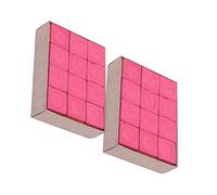 Respicefinem Gesso per stecche da biliardo, 24 pezzi, Gesso secco per stecche da biliardo, ad alta adesione, antiscivolo, con polvere delicata e design leggero, per campi da (Rossa)