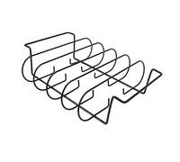 Respicefinem Griglia per costolette in Ferro Resistente per affumicare e Grigliare, può Contenere Fino a 4 costolette, Design Uniforme per Il Riscaldamento, per Barbecue